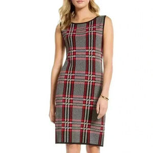 1901 Plaid‎ Houndstooth Sweater Dress Small